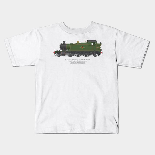 Ex-GWR Small Prairie Class 4575 Tank Locomotive Number 5532 Kids T-Shirt by SteveHClark